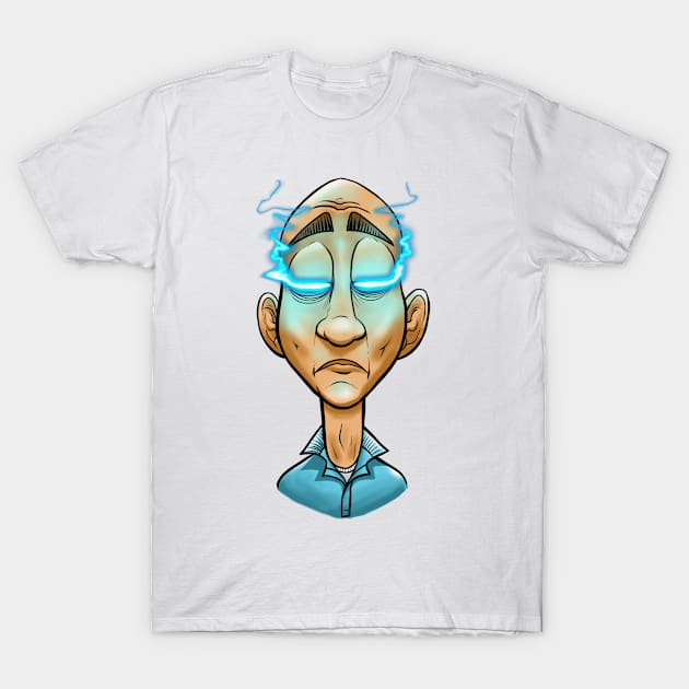 Sci fi character blue eyes T-Shirt by JayWillDraw